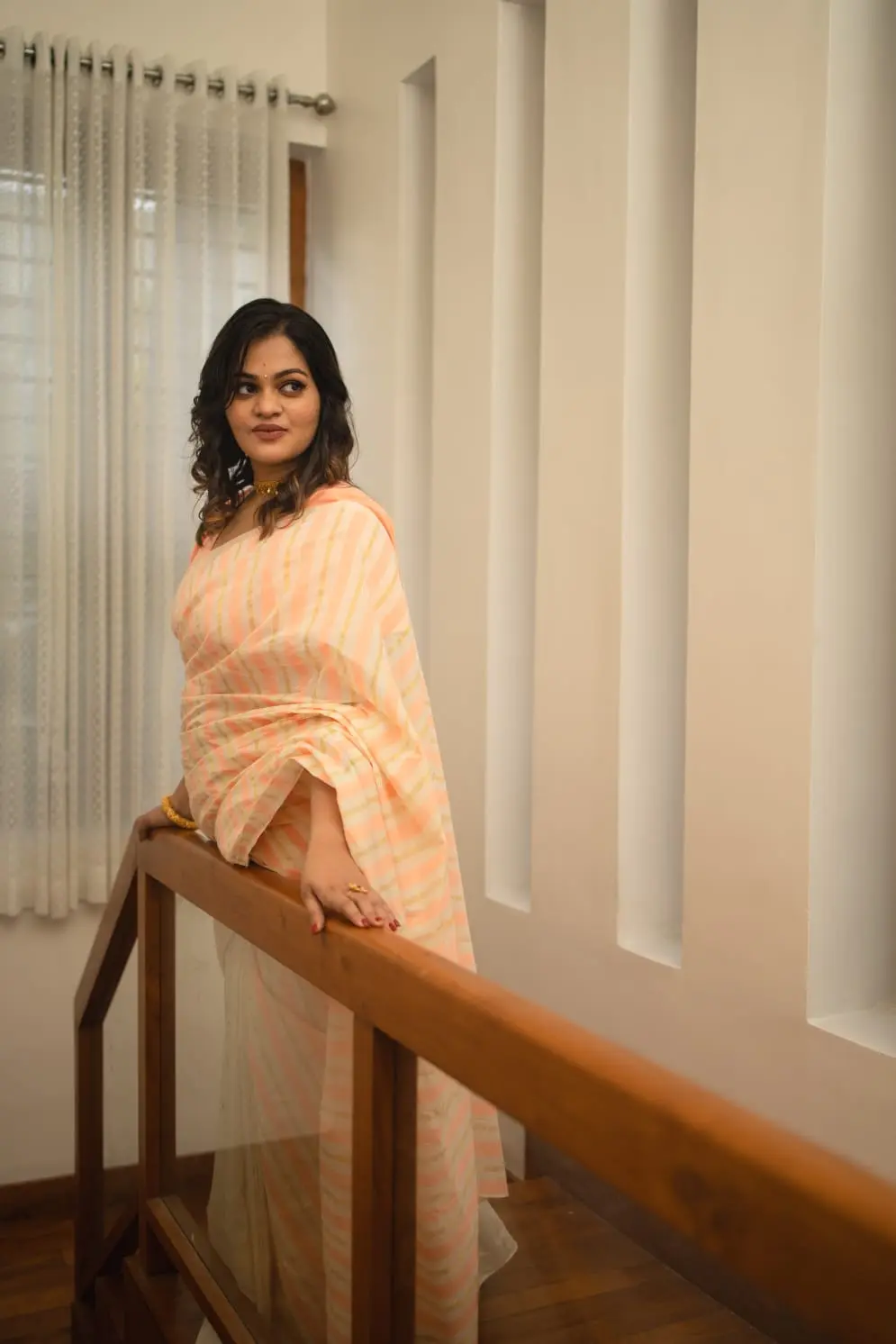 Behind the scenes of a media production makeup session.